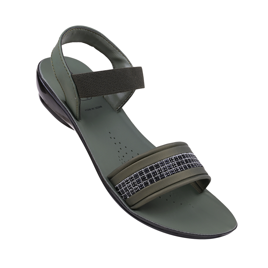 Ladies Pu Flat Sandals